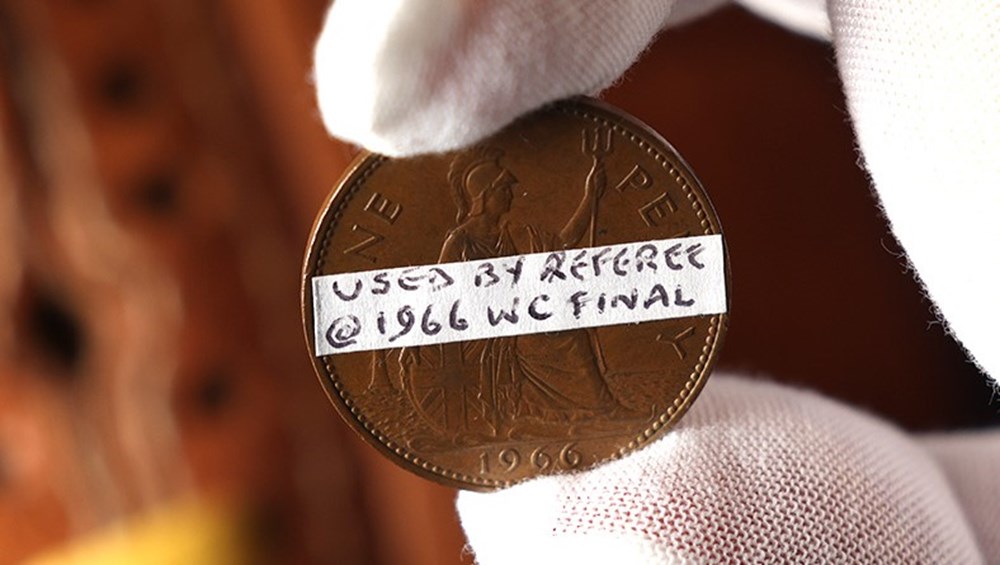 The penny used for the coin toss before the legendary England v West Germany World Cup Final in 1966