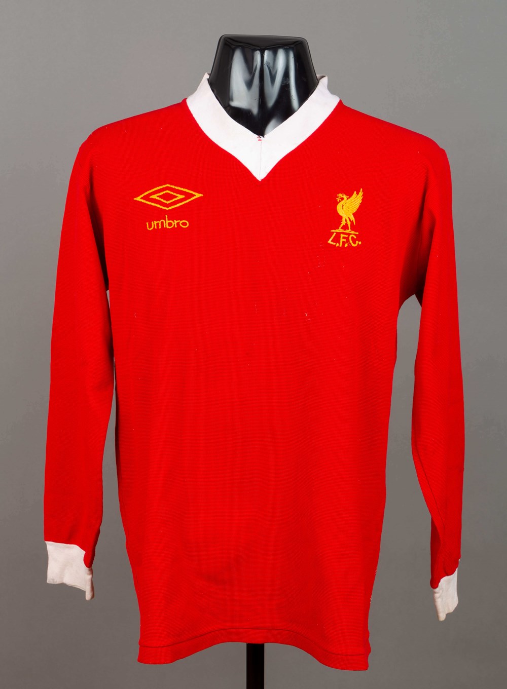 Tommy Smith red Liverpool no.4 home jersey, season 1976-77
