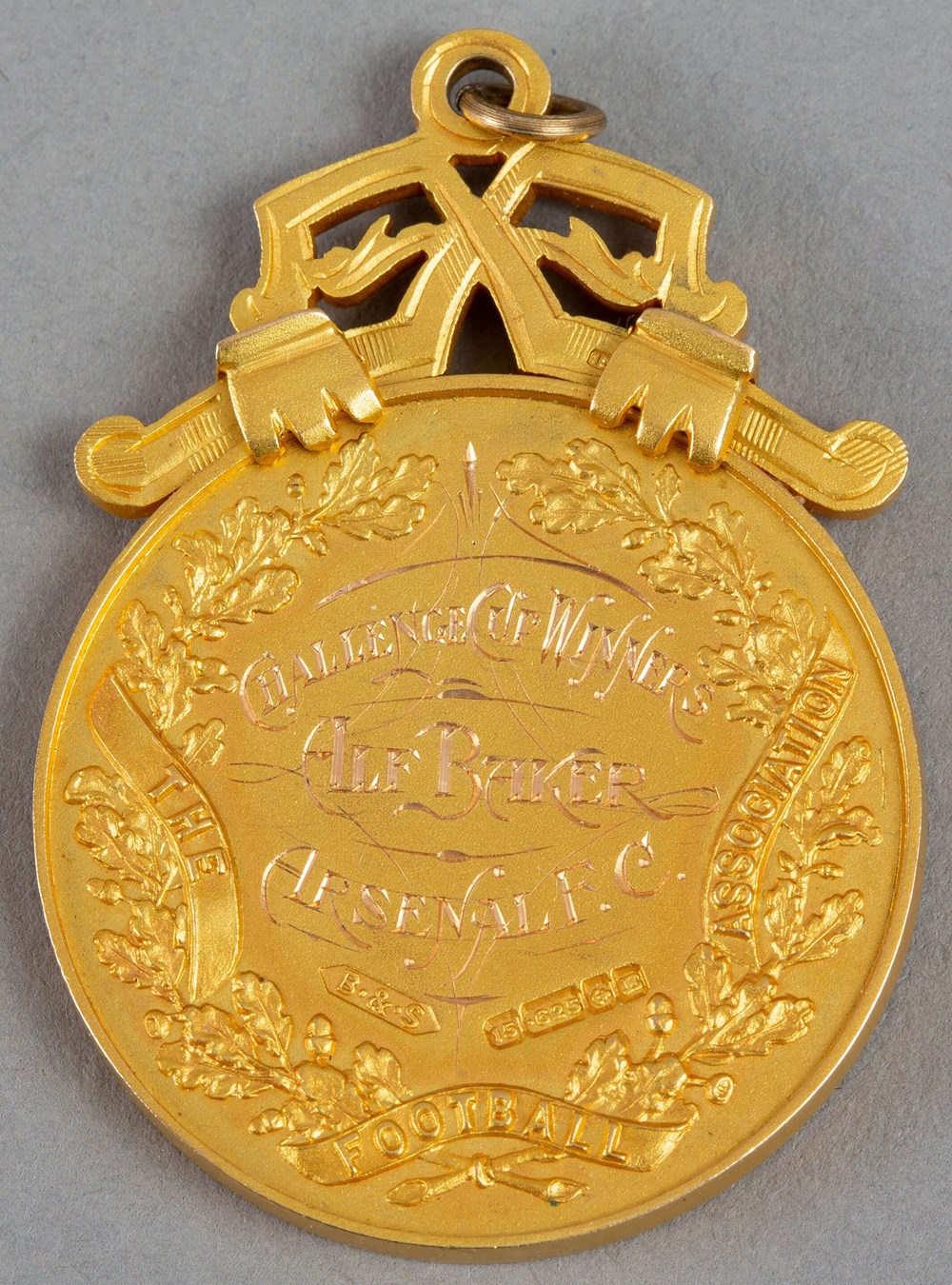 1930 F.A. Cup winner's medal awarded to Arsenal's Alf Baker