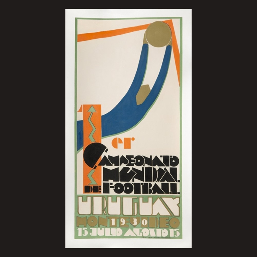 Rare lithographic poster for the first World Cup in 1930