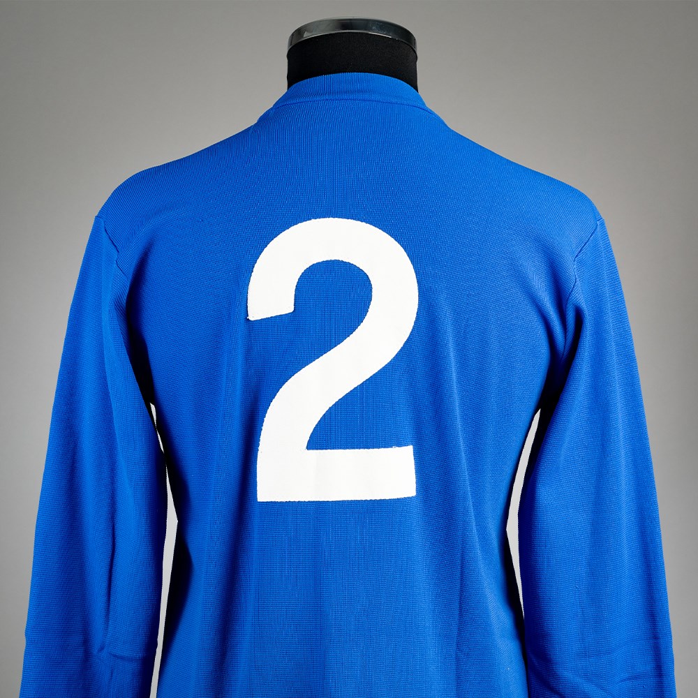 John Fitzpatrick’s blue Manchester United no.2 away jersey