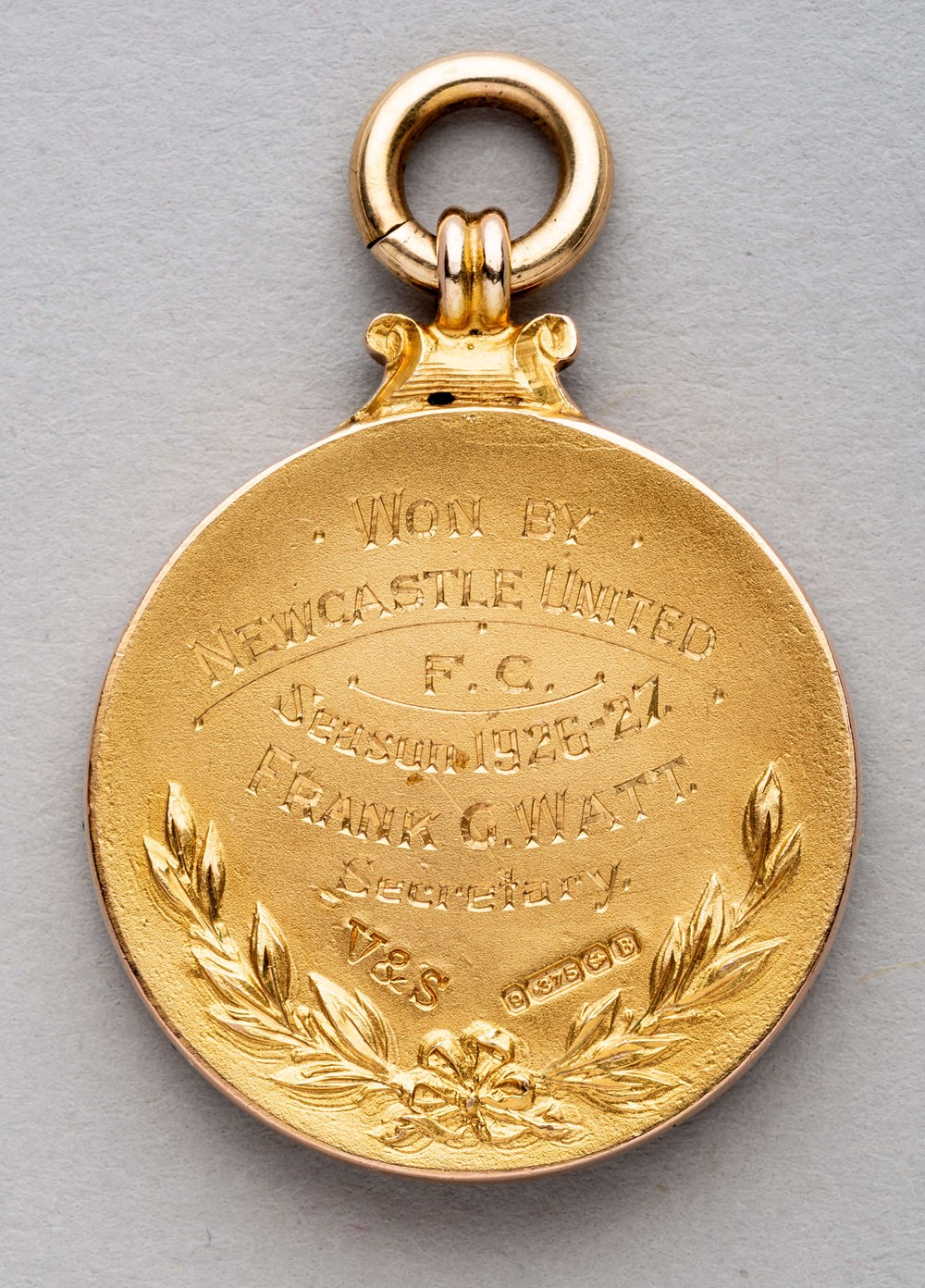 Newcastle United Football League Division One Championship medal awarded to Newcastle United's Frank Watt in season 1926-27