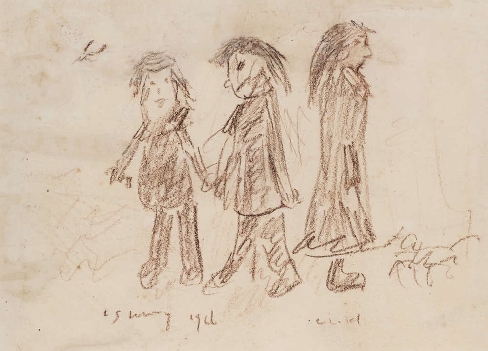 'The Three Figures' by L.S. Lowry