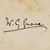 The signature of the cricketer W.G. Grace